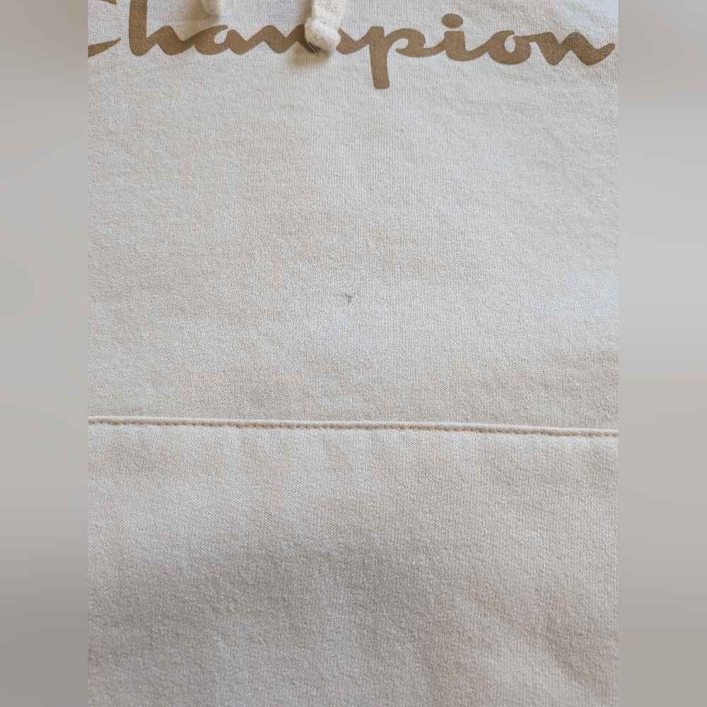 Champion Beige Pullover Hoodie with Logo - Picture 3 of 7